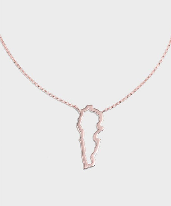 Lebanon Outline Map Necklace