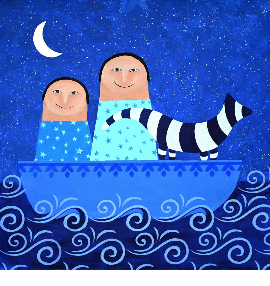 Night Boat – Limited Edition Print by Brahim Jawabreh
