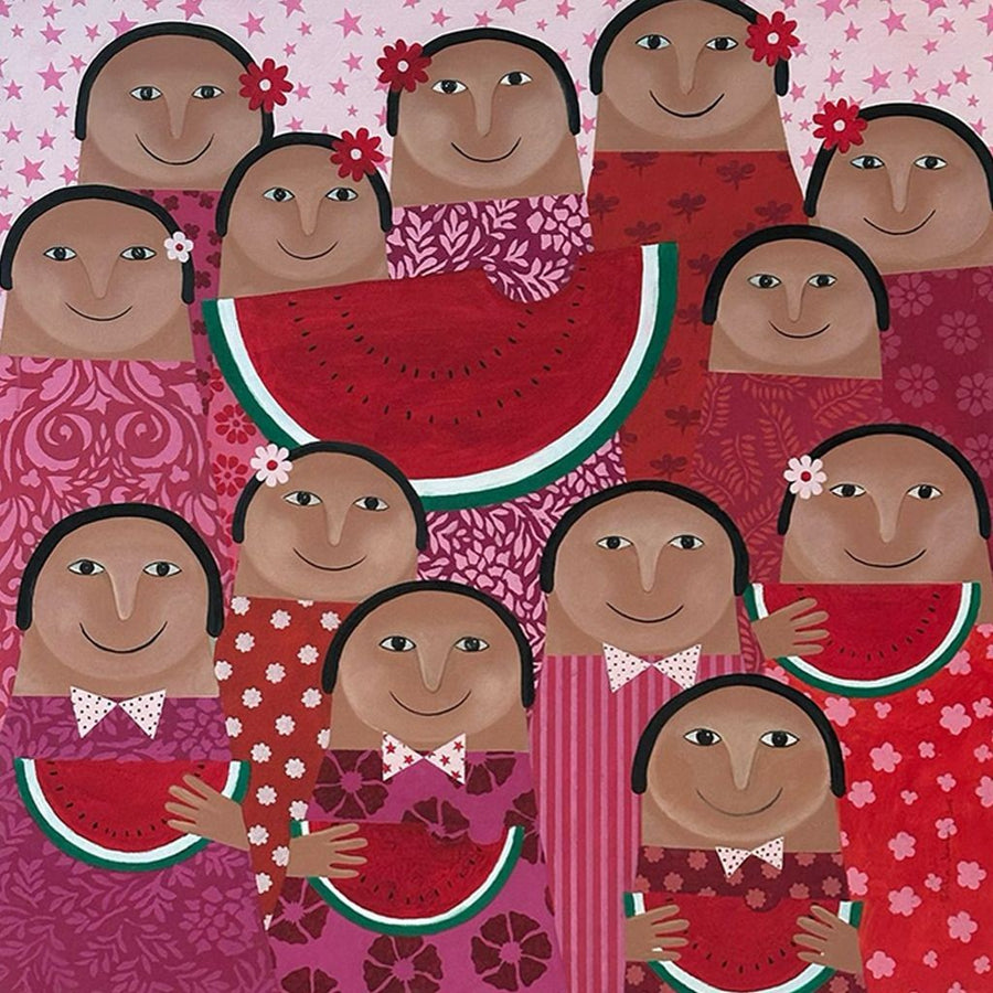 The Red Gathering – Limited Edition Print by Brahim Jawabreh