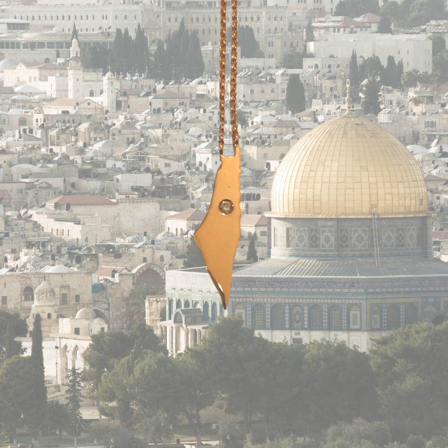 Jerusalem Diamond Necklace in 18k Gold