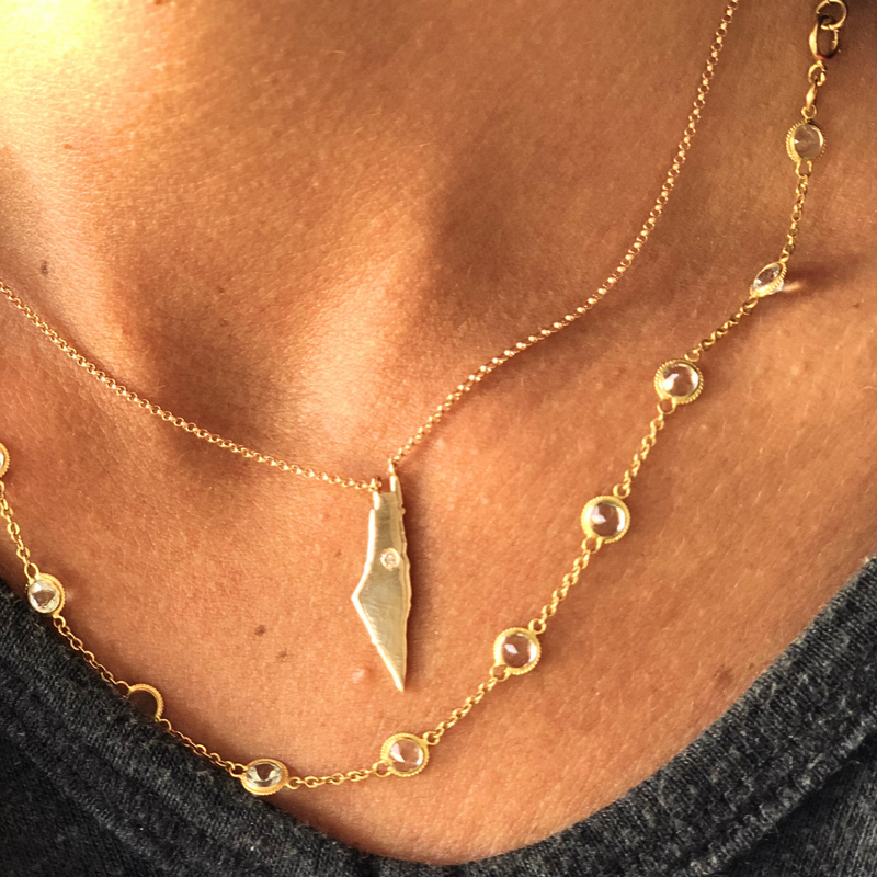 Jerusalem Diamond Necklace in 18k Gold
