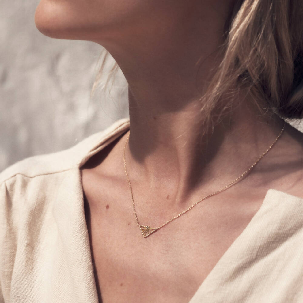 ネックレス・ペンダント Mini Triangle N-dia Pendant Necklace #2705 (10K Gold) Mini-Triangle-Necklace-Y.jpeg