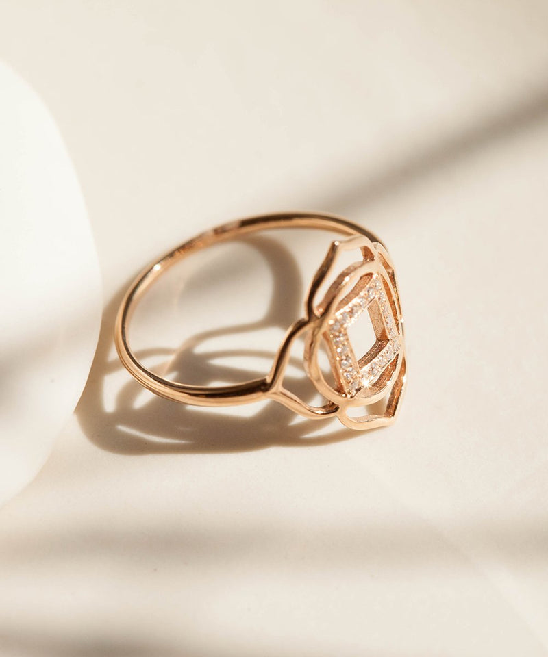 Muladhara Paved Diamond Ring