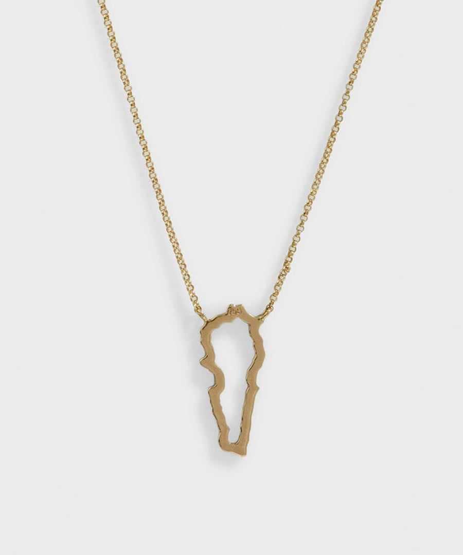 Lebanon Outline Map Necklace