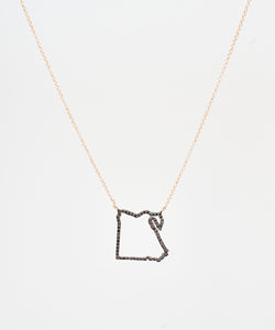 Egypt Outline Map Necklace