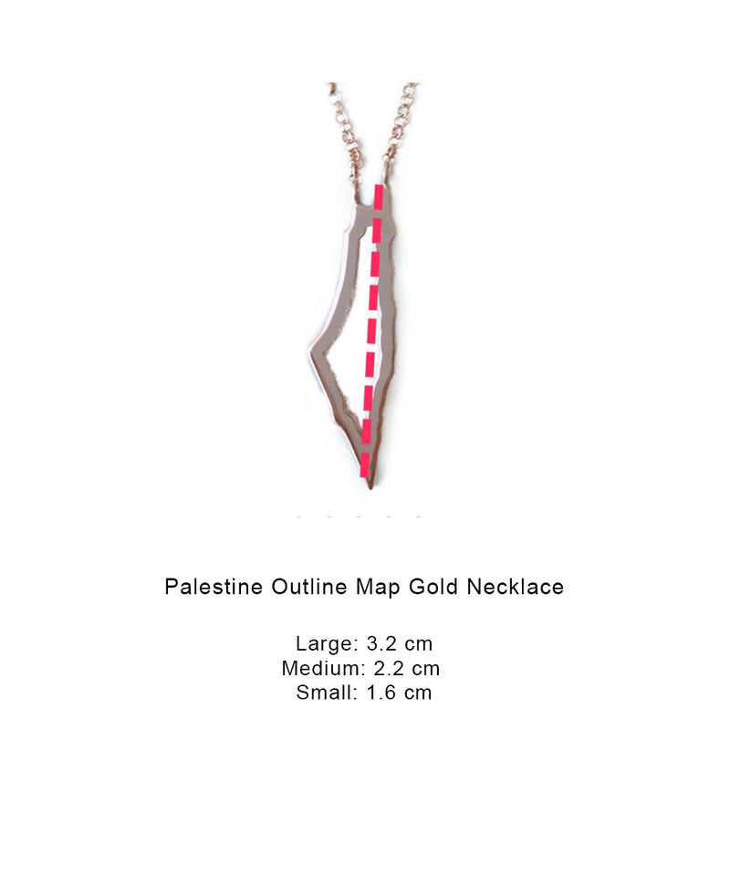 Palestine Outline Map Necklace