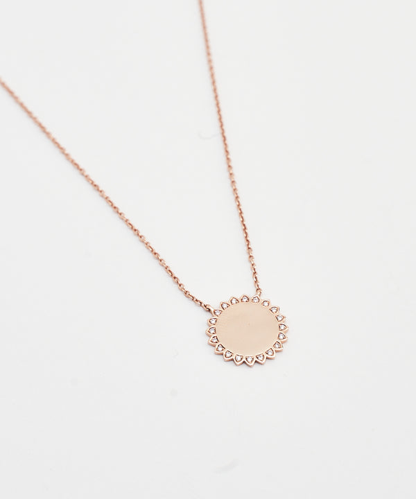 Sunburst Necklace with Diamonds Rays