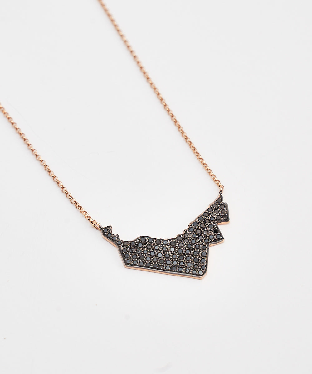 lebanon map outline necklace
